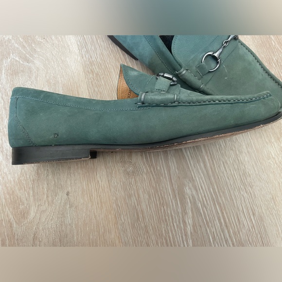 Peter Millar Men’s Suede Bit Loafers Green 11.5 Preppy Classic Business Dress - Picture 12 of 14